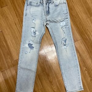 NEW PACSUN Los Angeles 32W X 30L Light Wash Distressed Skinny Jeans ($59.95)